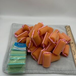 Vintage Wilhold-Tip-Top Snap-On Foam Rollers-Pink 35 qty
Blue Suave 10 qty